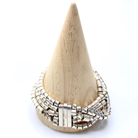 Allsorts Sterling Silver 5-Strand Bracelet — Links of London — 7.5" EUC - Picture 8 of 9